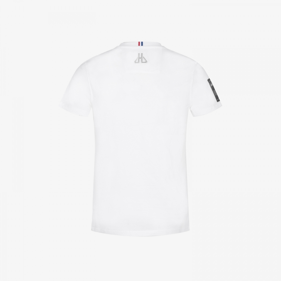 T-shirt Cognac White