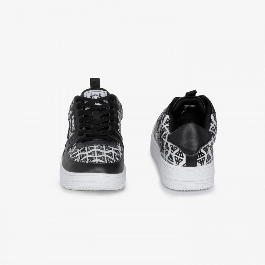 Sneakers Bronx Monogramme Noir & Blanc