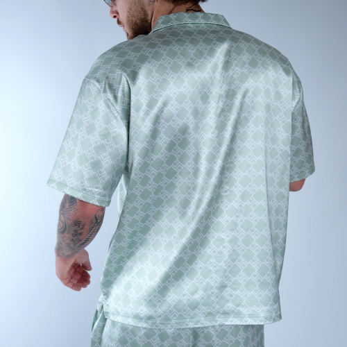 Chemise Catane Monogramme Vert Sauge