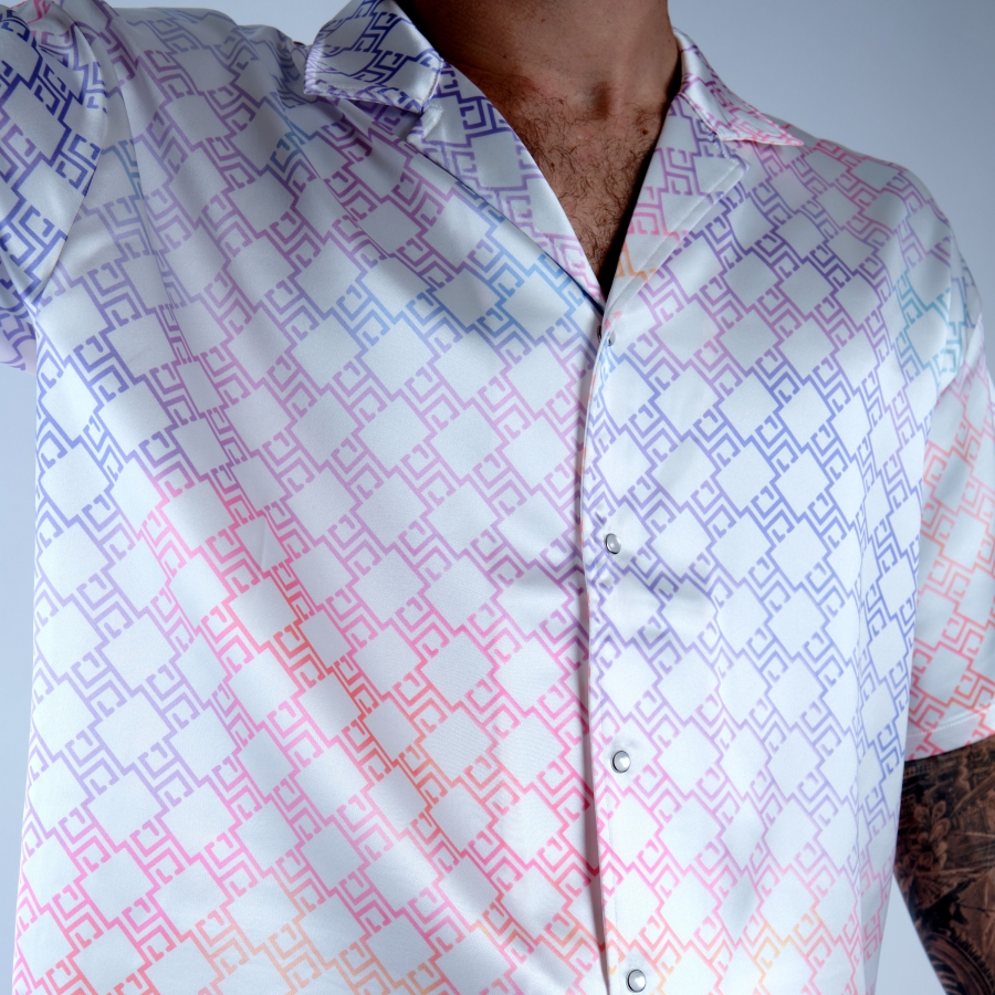 Chemise Catane Monogramme Blanc Multico
